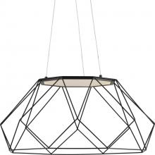 Progress P500320-031-30 - Geodesic LED Collection Matte Black Modern Style Large Hanging Pendant Light