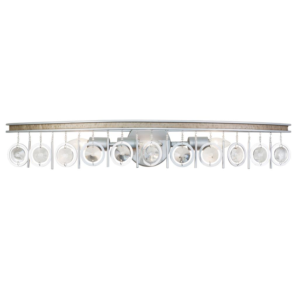 Charmed 3-Lt Bath Fixture - Silver/Champagne Mist