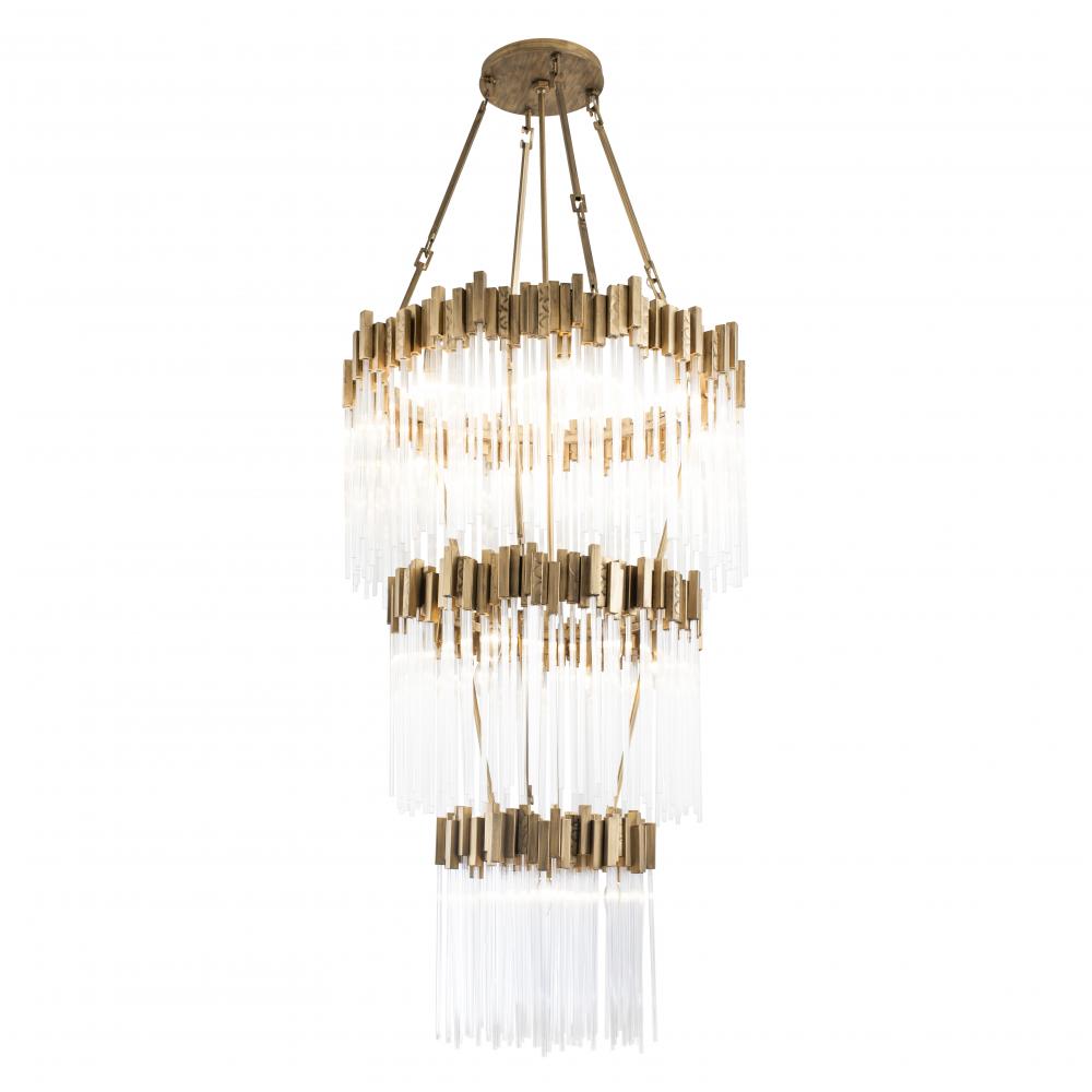 Matrix 18-Lt 3-Tier Chandelier - Havana Gold