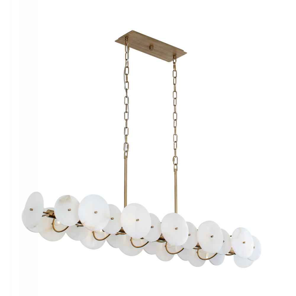 Cosmos 10-Lt Linear Pendant - Havana Gold