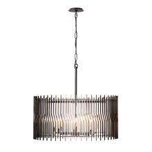 Varaluz 393P08MBFG - Park Row 8-Lt   Pendant - Matte Black/French Gold