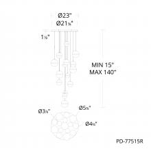 WAC US PD-77515R-BC - Cyllindra Chandelier Light