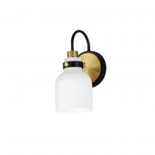 Maxim 12331WTBKSBR - Milk-Wall Sconce