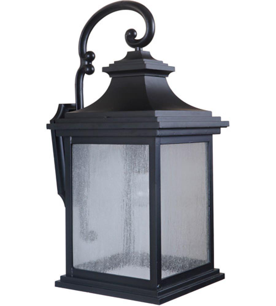 Gentry 1 Light Large Outdoor Wall Lantern in Midnight