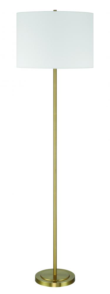 Jones 1 Light Floor Lamp in Satin Brass