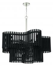 Craftmade 58410-PLNBWN - Freeform 10 Light Chandelier in Polished Nickel/Black Walnut