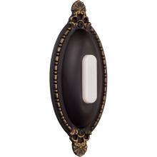 Craftmade BSOO-AZ - Surface Mount Oval Ornate LED Lighted Push Button in Antique Bronze