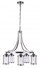 Craftmade 55325-BNK - Elliot 5 Light Chandelier in Brushed Polished Nickel