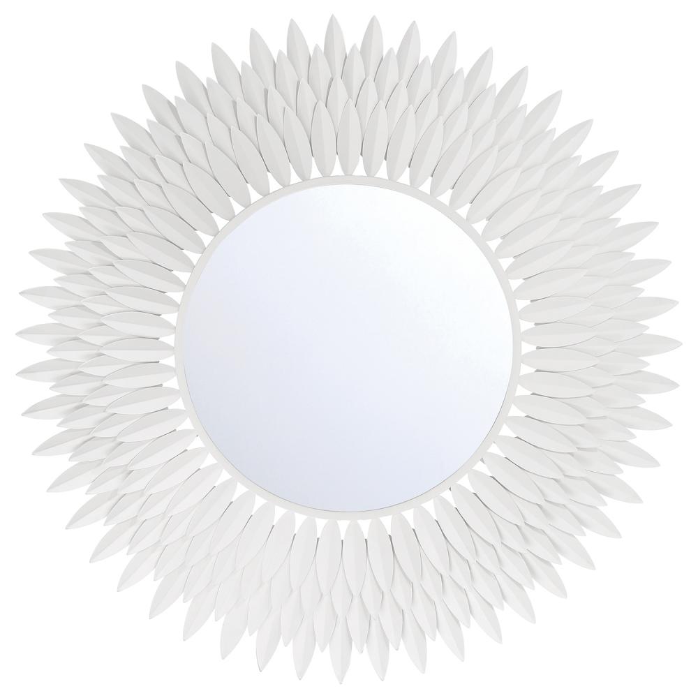 Broche Matte White 30in Mirror