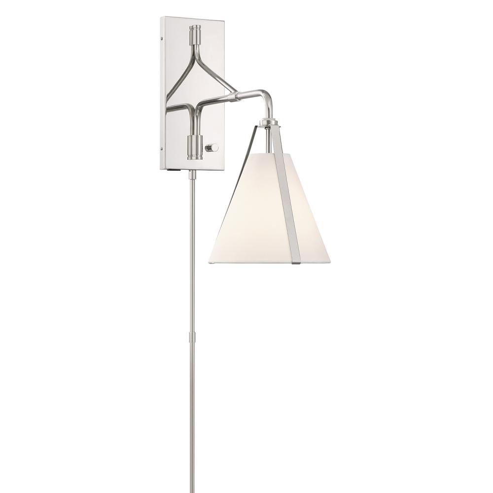 Fulton 1 Light Polished Nickel Task Sconce