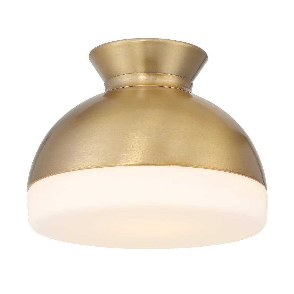 Brian Patrick Flynn Gidget 1 Light Vibrant Gold Flush Mount