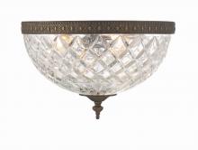 Crystorama 117-12-EB - Crystorama 3 Light English Bronze Crystal Flush Mount