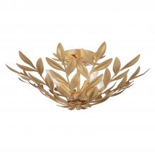 Crystorama 560-GA - Broche 4 Light Antique Gold Semi Flush Mount