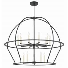 Crystorama ABB-3029-BK - Abbott 15 Light Black Chandelier