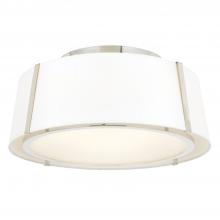 Crystorama FUL-905-PN - Fulton 3 Light Polished Nickel Semi Flush Mount