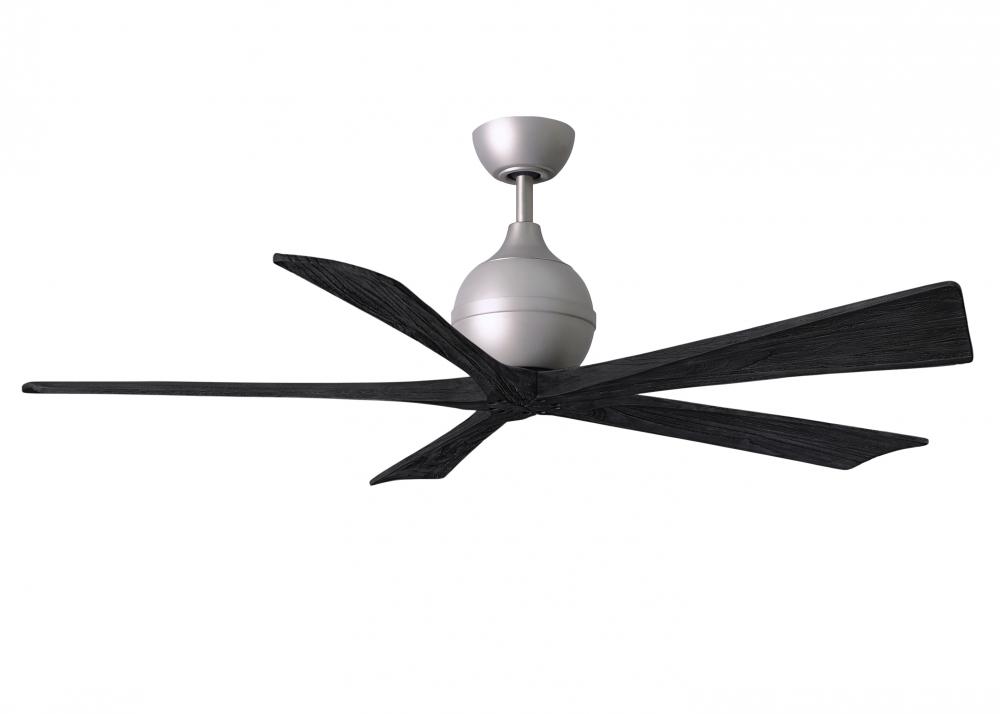 Irene-5 60" Ceiling Fan in Brushed Nickel and Matte Black Blades