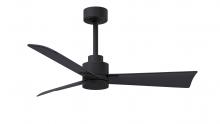 Matthews Fan Company AK-BK-BK-42 - Alessandra 3-blade transitional ceiling fan in matte black finish with matte black blades. Optimiz