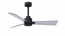 Matthews Fan Company AK-BK-BN-42 - Alessandra 3-blade transitional ceiling fan in matte black finish with brushed nickel blades. Opti