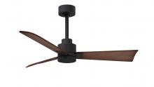 Matthews Fan Company AK-BK-WN-42 - Alessandra 3-blade transitional ceiling fan in matte black finish with walnut blades. Optimized fo