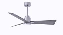 Matthews Fan Company AKLK-BN-BW-42 - Alessandra 3-blade transitional ceiling fan in brushed nickel finish with barnwood blades. Optimiz