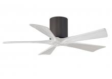  IR5H-TB-MWH-42 - Irene-5H five-blade flush mount paddle fan in Textured Bronze finish with 42” solid matte white