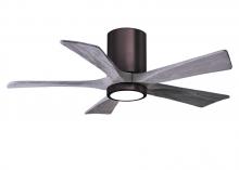 Matthews Fan Company IR5HLK-BB-BW-42 - IR5HLK five-blade flush mount paddle fan in Brushed Bronze finish with 42” solid barn wood tone