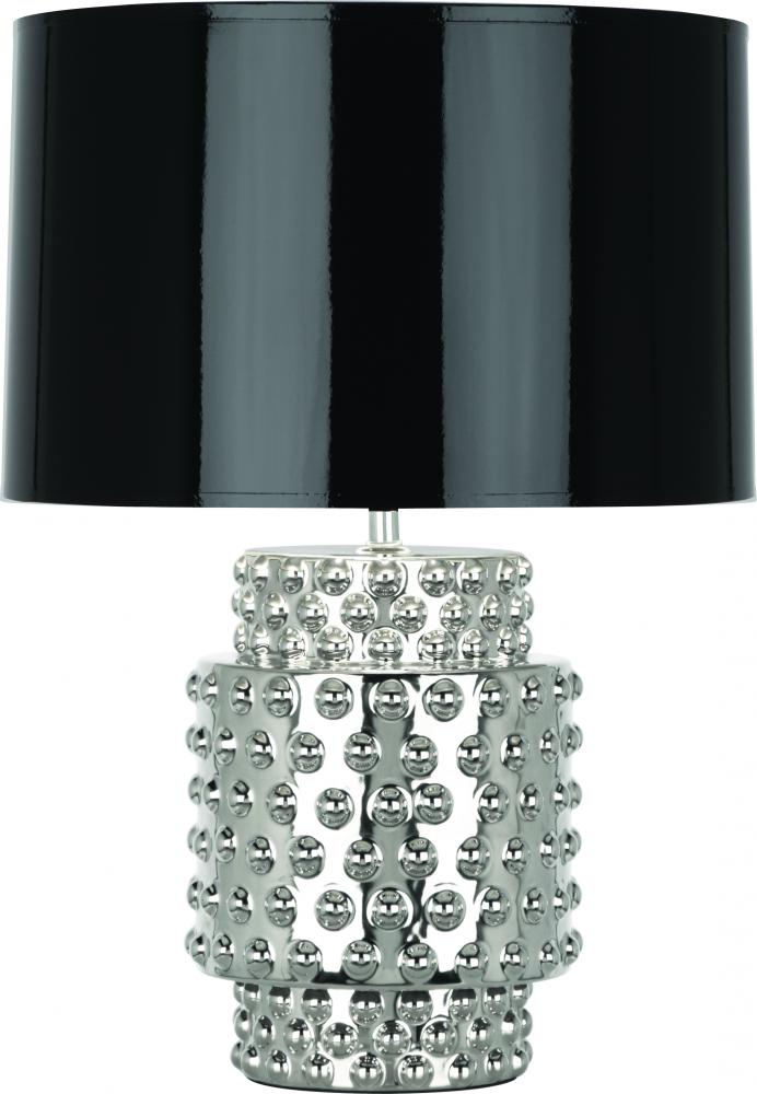 Nickel Metallic Glaze Dolly Accent Lamp