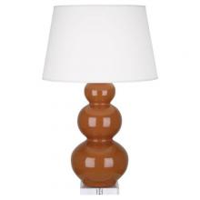  A365X - Cinnamon Triple Gourd Table Lamp