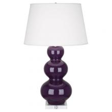  A383X - Amethyst Triple Gourd Table Lamp