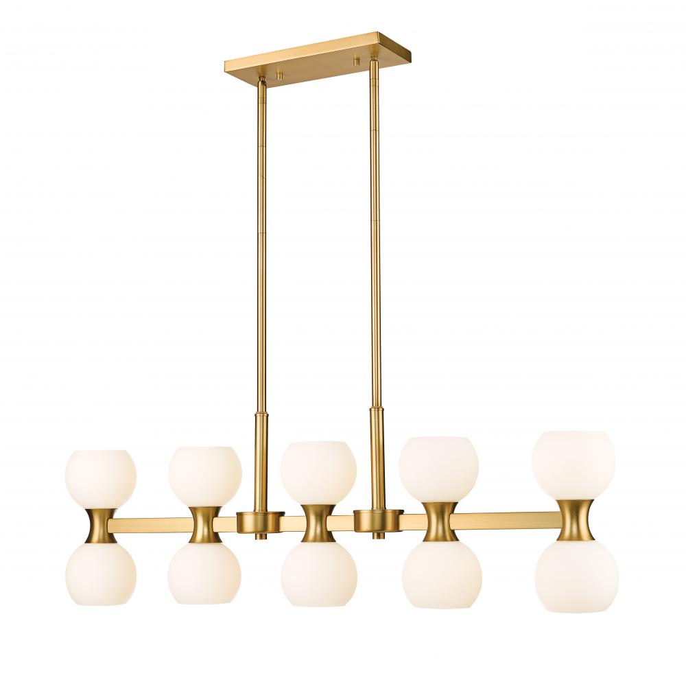 10 Light Linear Chandelier