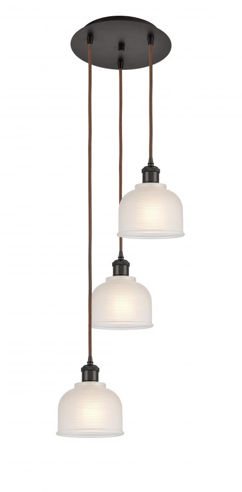 Dayton - 3 Light - 12 inch - Oil Rubbed Bronze - Cord Hung - Multi Pendant