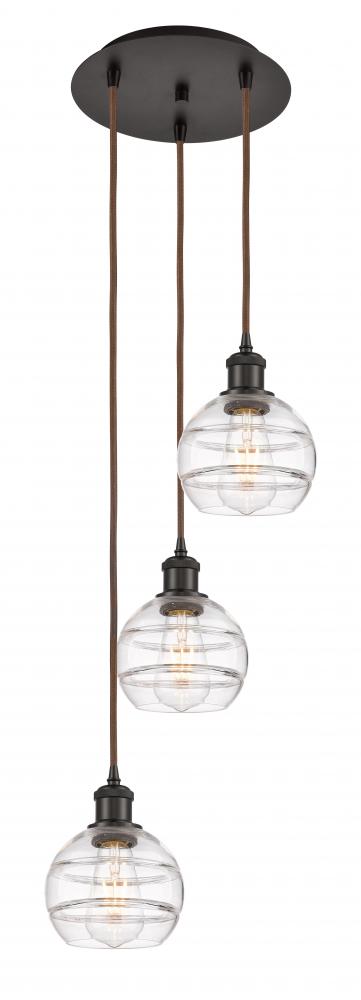 Rochester - 3 Light - 12 inch - Oil Rubbed Bronze - Cord hung - Multi Pendant