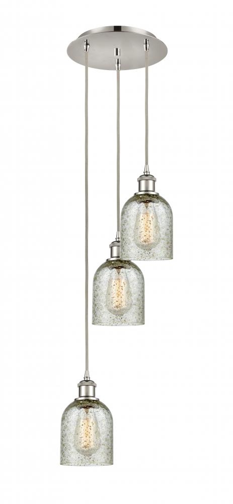 Caledonia - 3 Light - 12 inch - Polished Nickel - Cord Hung - Multi Pendant