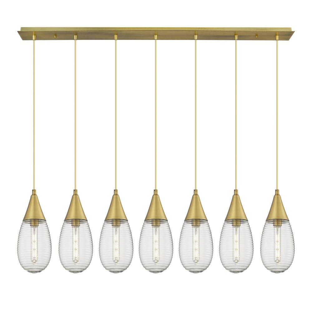 Malone - 7 Light - 50 inch - Brushed Brass - Linear Pendant