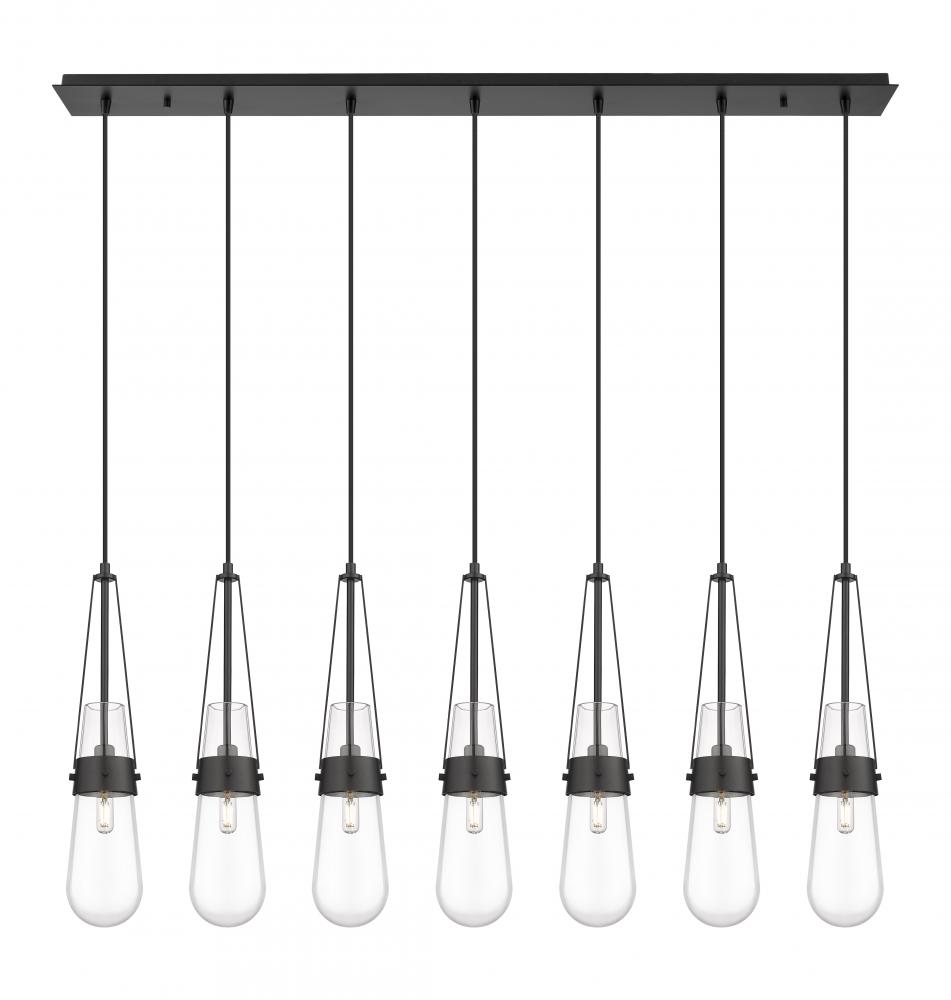 Milan - 7 Light - 48 inch - Matte Black - Linear Pendant