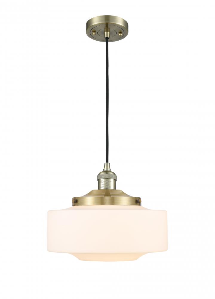 Bridgeton - 1 Light - 12 inch - Antique Brass - Cord hung - Mini Pendant