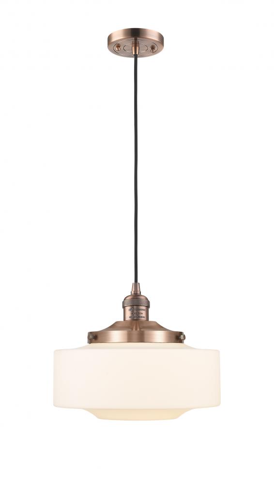 Bridgeton - 1 Light - 12 inch - Antique Copper - Cord hung - Mini Pendant