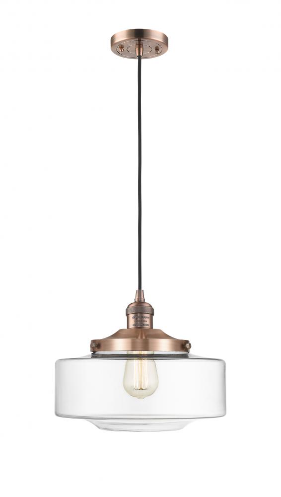 Bridgeton - 1 Light - 12 inch - Antique Copper - Cord hung - Mini Pendant