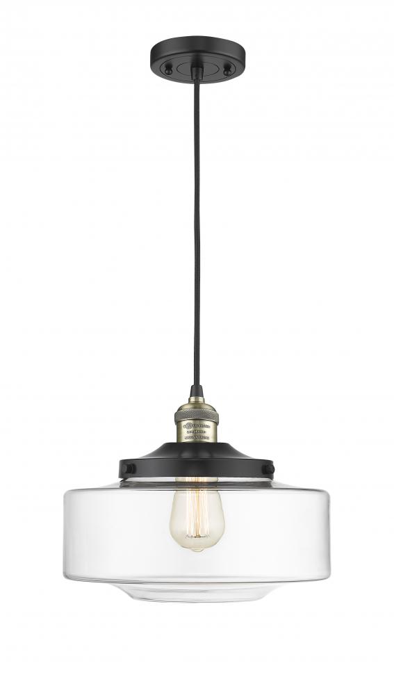 Bridgeton - 1 Light - 12 inch - Black Antique Brass - Cord hung - Mini Pendant