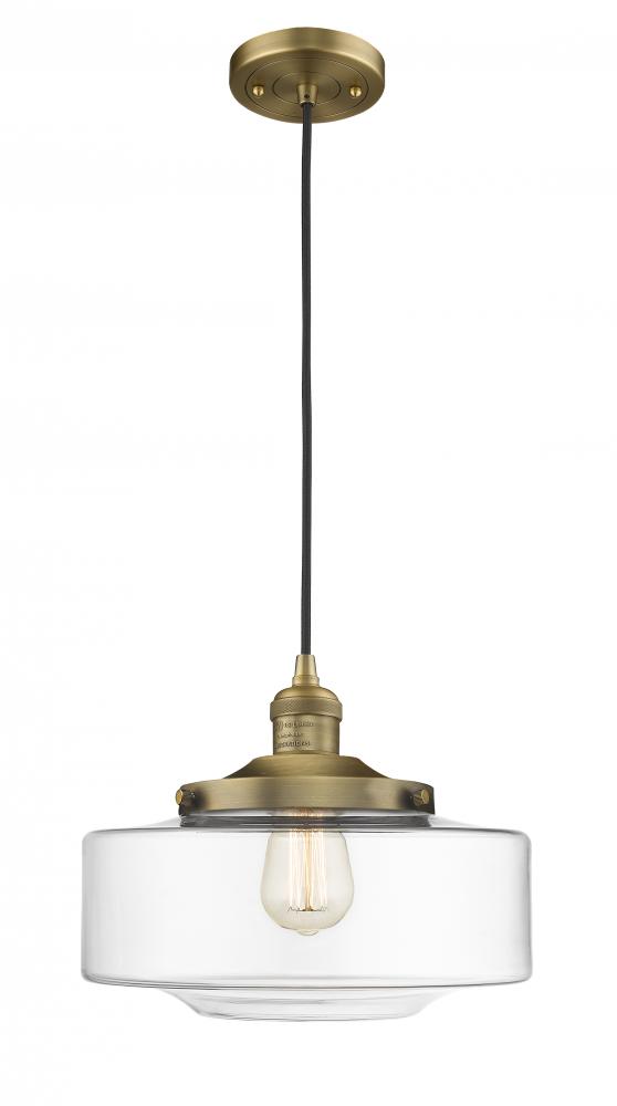 Bridgeton - 1 Light - 12 inch - Brushed Brass - Cord hung - Mini Pendant