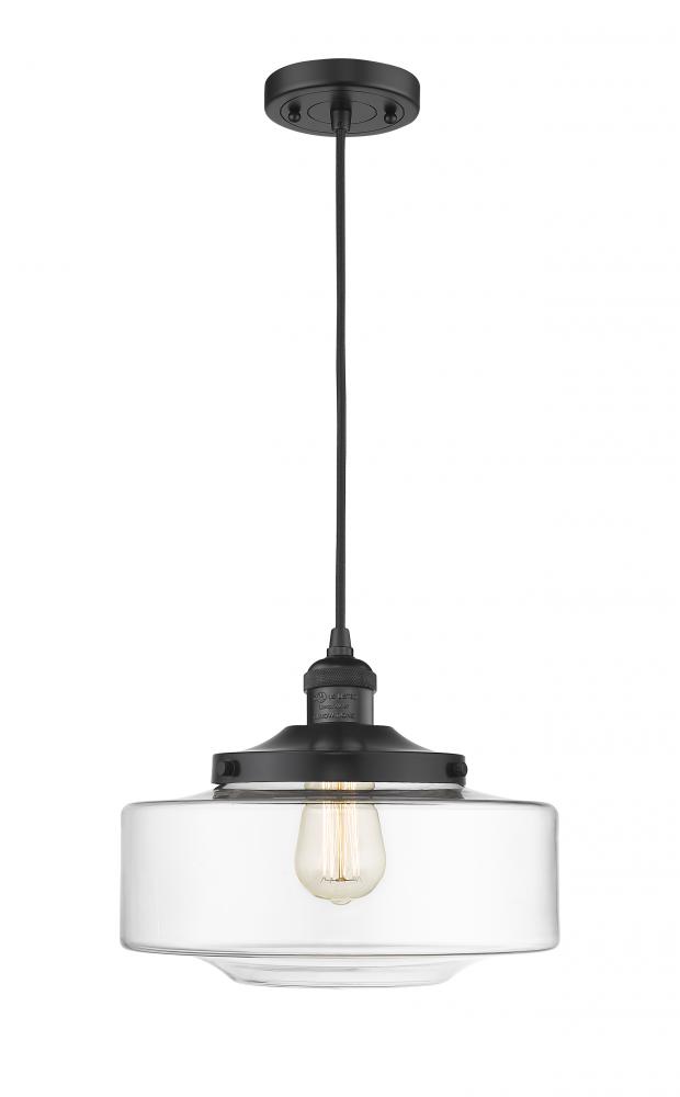 Bridgeton - 1 Light - 12 inch - Matte Black - Cord hung - Mini Pendant