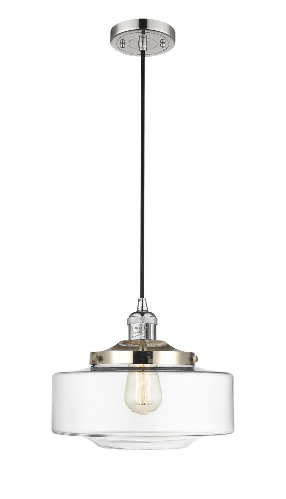 Bridgeton - 1 Light - 12 inch - Polished Nickel - Cord hung - Mini Pendant