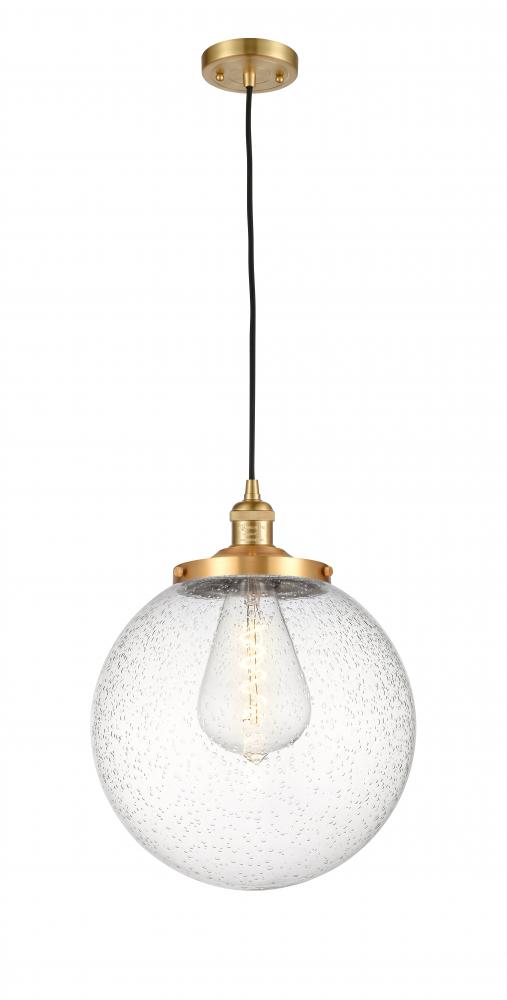 Beacon - 1 Light - 14 inch - Satin Gold - Cord hung - Mini Pendant