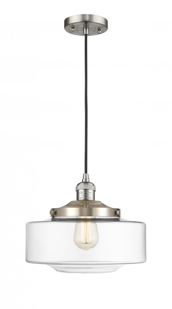 Bridgeton - 1 Light - 12 inch - Brushed Satin Nickel - Cord hung - Mini Pendant