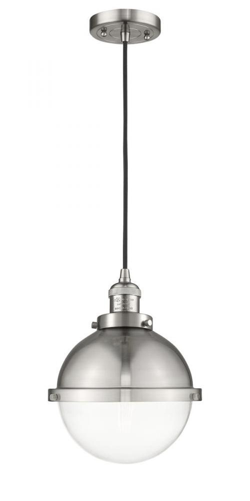 Hampden - 1 Light - 9 inch - Brushed Satin Nickel - Cord hung - Mini Pendant