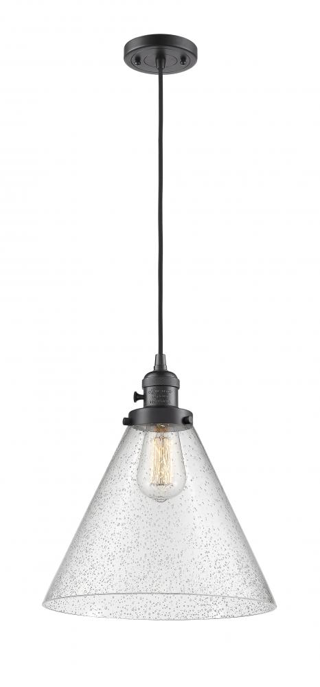 Cone - 1 Light - 12 inch - Oil Rubbed Bronze - Cord hung - Mini Pendant