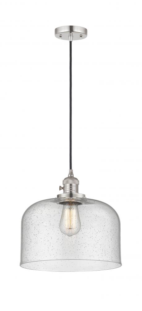 Bell - 1 Light - 12 inch - Polished Nickel - Cord hung - Mini Pendant