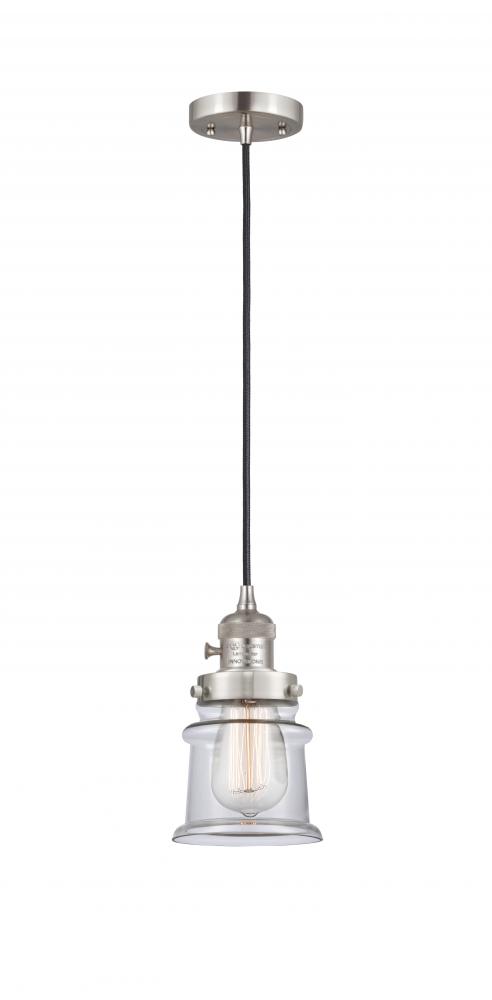 Canton - 1 Light - 5 inch - Brushed Satin Nickel - Cord hung - Mini Pendant