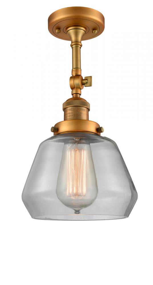 Fulton - 1 Light - 7 inch - Brushed Brass - Semi-Flush Mount