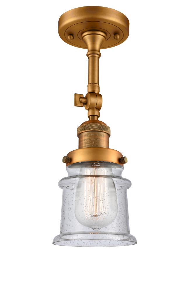 Canton - 1 Light - 5 inch - Brushed Brass - Semi-Flush Mount